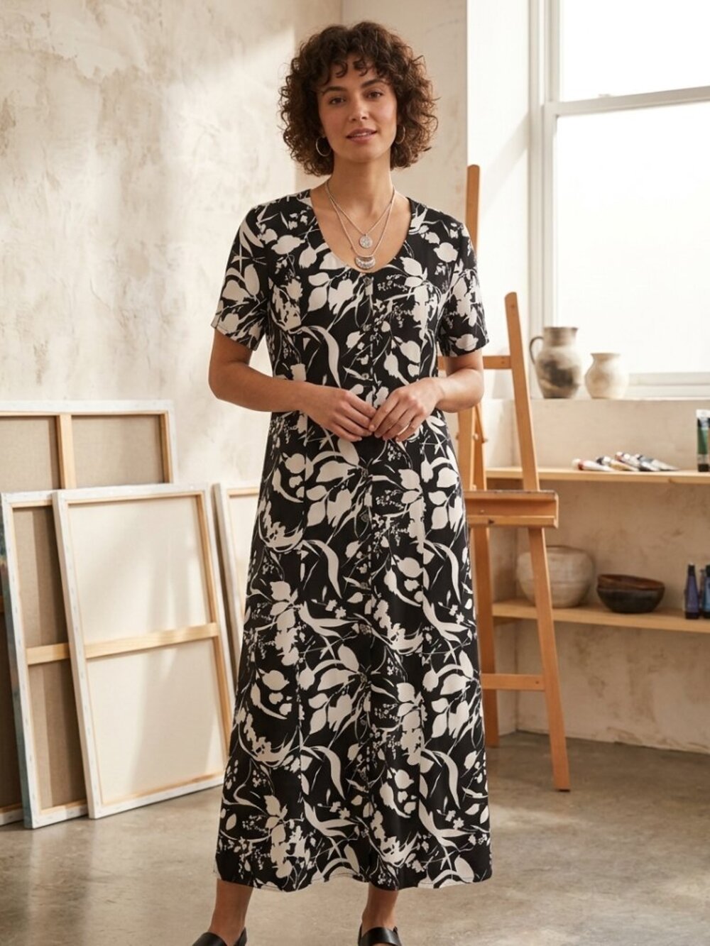 Vintage Tradition Collection Made in Canada Full Button Maxi Dress